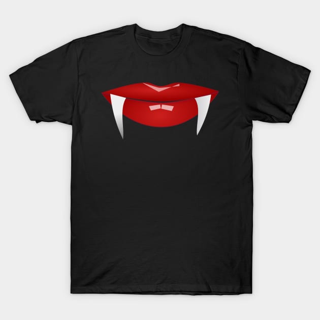 Vampire Teeth Lips T-Shirt by Boo Face Designs